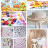 Anevous 1,000-Piece Assorted Faux-Fur Pom-Pom Set, 10 mm, Cream view 2
