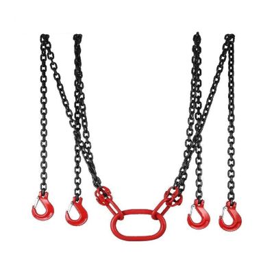4-Leg Chain Sling, 5/16 in x 13 ft, 11,000 lb Capacity, Grade 80 Alloy Steel