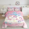 Homemissing Pink Unicorn 4-Season Comforter for Girls, 135 x 200 cm view 1