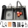 33.5 x 17.7 in Black Stainless Steel Single-Bowl Sink Set view 1