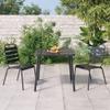 NQJIBUE Home Garden, 3-Piece Outdoor Dining Set, Anthracite Steel view 1