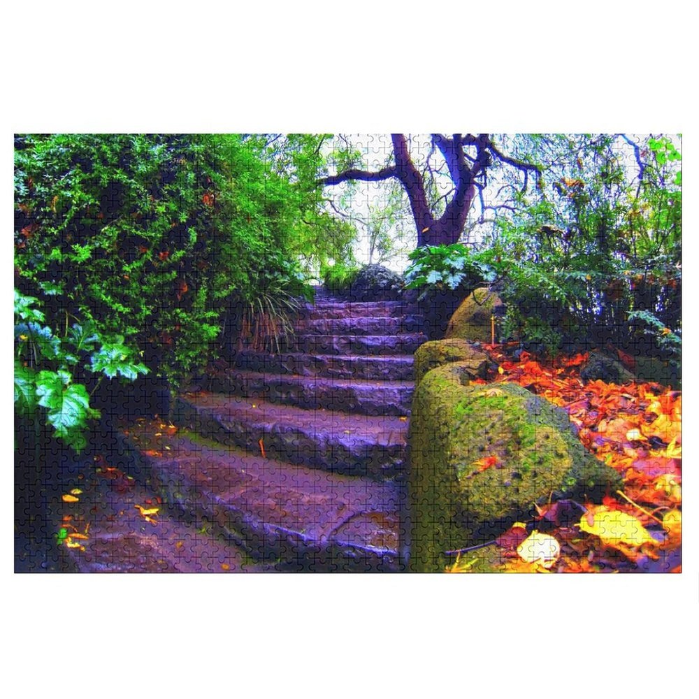 Family Friends After Rain, Trees Decorative 1000-Piece Paper Puzzle for Kids, 52 × 38 cm