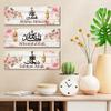 Lipfer 3-Piece Ramadan Hanging Plaques, Wooden Islamic Wall Signs view 3