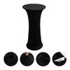 2-Piece Solid-Color Elastic Cocktail Table Covers, Black, 60 x 110 cm view 1