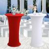 2-Piece Solid-Color Elastic Cocktail Table Covers, Black, 60 x 110 cm view 2