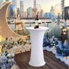 2-Piece Solid-Color Elastic Cocktail Table Covers, Black, 60 x 110 cm view 3