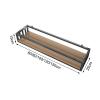 Hanging Ceiling Rack, 120 cm, Kitchen Shelf, Plant Stand, Wood and Metal, Rectangular view 2