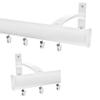 Voppi Classic White Aluminum Curtain Rod, 540 cm, Wall-Mounted, with Rollers view 3