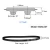 QUARKZMAN 3-Pack 182XL037 Timing Belts, 91 Teeth, 10 mm Wide, 5.08 mm Pitch, Black view 2