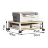 Mobile Printer Stand with Locking Casters, Compact Shelf for Mini 3D Printers, Black view 2