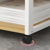 Mobile Printer Stand with Locking Casters, Compact Shelf for Mini 3D Printers, Black view 3