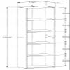 MATKAM BODO DUAL R50O Open Bookcase, 175 x 47 x 30 cm, Artisan Oak view 3