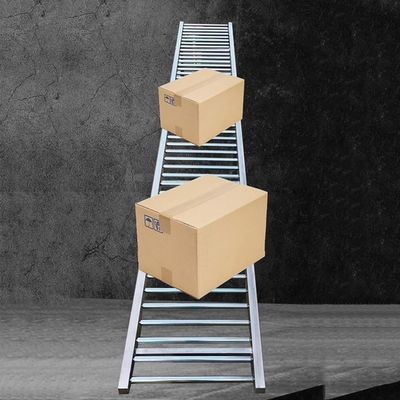 HTDRE Commercial Roller Conveyor, Foldable Stainless Steel Gravity Conveyor for Trailers, Supermarkets, and Warehouses (24 in/60 cm W, 10 ft/3 m)