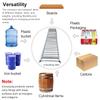 HTDRE Commercial Roller Conveyor, Foldable Stainless Steel Gravity Conveyor for Trailers, Supermarkets, and Warehouses (24 in/60 cm W, 10 ft/3 m) view 4