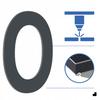 20 cm 3D House Numbers and Letters – Weather-Resistant Aluminum, Anthracite O view 3