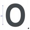 20 cm 3D House Numbers and Letters – Weather-Resistant Aluminum, Anthracite O view 4
