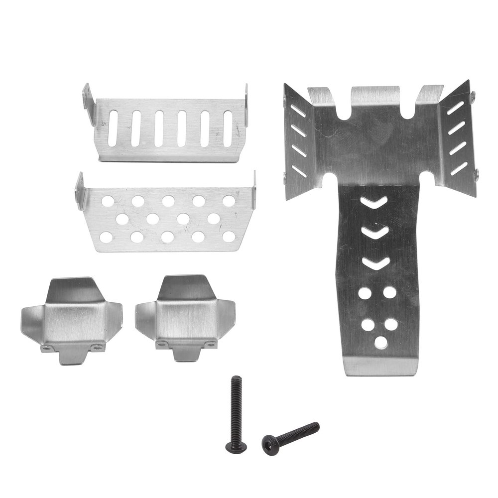 Orolotay Stainless Steel Chassis Armor and Axle Protection Underguard for Vanquish VS4-10 Phoenix VS410 RC Crawler Car, Upgrade Parts