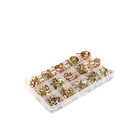 115-Piece Hose Clamp Set with Colored Zinc Plating, 6–22 mm