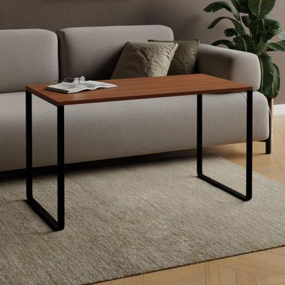 AKKE Coffee Table with Metal Legs, Laminated Top, 55 cm High, 50 x 50 cm