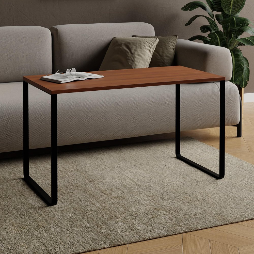 AKKE Coffee Table with Metal Legs, Laminated Top, 55 cm High, 50 x 50 cm