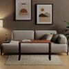 AKKE Coffee Table with Metal Legs, Laminated Top, 55 cm High, 50 x 50 cm view 2