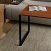 AKKE Coffee Table with Metal Legs, Laminated Top, 55 cm High, 50 x 50 cm view 3