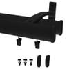 Voppi Classic 580 cm Black Curtain Rod, 2-Piece Aluminum Set with Gliders view 2