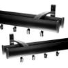 Voppi Classic 580 cm Black Curtain Rod, 2-Piece Aluminum Set with Gliders view 3