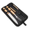 Happyyami Portable BBQ Grill Tool Set with Meat Fork and Cutter Kit view 1