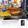 Happyyami Portable BBQ Grill Tool Set with Meat Fork and Cutter Kit view 2