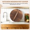 Orolotay Multifunctional Wooden Pot Lid, 26 cm view 4