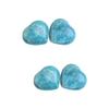 Cabilock 2 Sets Sky-Blue Natural Stone Heart Decorations, 4 Pieces view 1