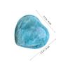 Cabilock 2 Sets Sky-Blue Natural Stone Heart Decorations, 4 Pieces view 2