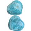 Cabilock 2 Sets Sky-Blue Natural Stone Heart Decorations, 4 Pieces view 3