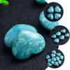 Cabilock 2 Sets Sky-Blue Natural Stone Heart Decorations, 4 Pieces view 4
