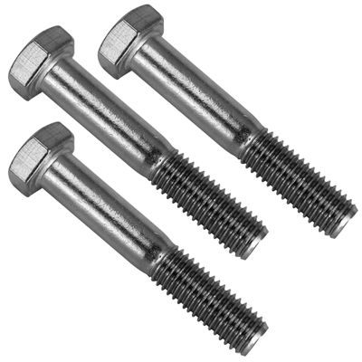 RYSUPPLY Stainless Steel Hex Bolts with Shank M6 x 80, DIN 931, 25-Pack