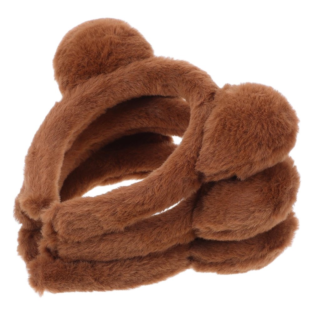 FRCOLOR 3-Pack Women's Bear-Ear Fabric Headbands