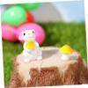 VINTORKY Miniature Rabbit Figures, Garden Resin Statue, Mushroom Ornament for Flower Pots, Bonsai, and Desks view 2