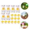 VINTORKY Miniature Rabbit Figures, Garden Resin Statue, Mushroom Ornament for Flower Pots, Bonsai, and Desks view 3