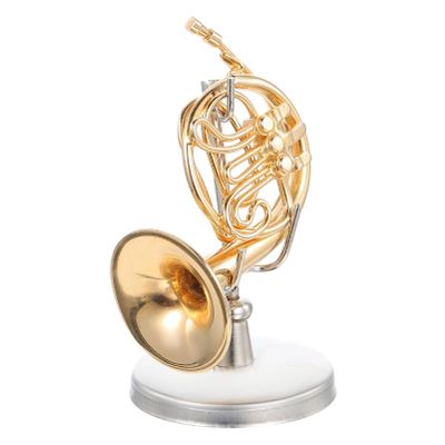 Cabilock Gold-Plated Copper Horn Ornament, 1 Piece, Christmas Party Desk Decor