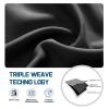 WUXXIANG 2-Piece Blackout Curtain Set with Grommets, 155 x 250 cm, Black view 3