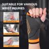 YEHIEL Gym Gloves, Fingerless Workout Gloves for Women and Men, Breathable, Orange, M view 4