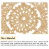 QUARKZMAN 4-Piece Round Crochet Lace Coasters, Light Khaki view 4