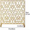 KOIAMVZW Extra-Large Flat Fireplace Screen, One-Piece Gold Fire Guard view 4