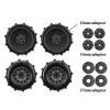 MGHGFYTAS RC Tires Compatible with Traxxas Slash, Huanqi 727 1:8/1:10 RC Cars, 116 mm, Orange, with 12/14/17 mm Adapters view 2