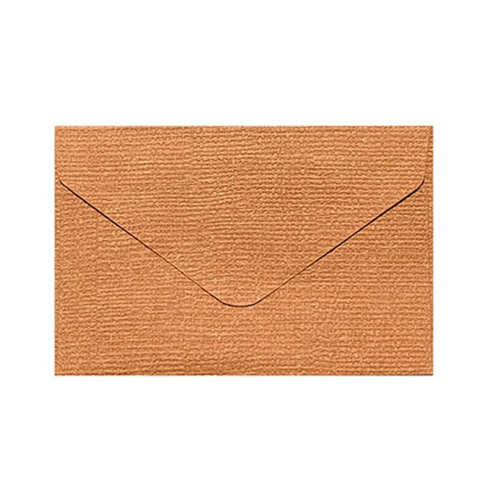 GSJNHY 20 Kraft Envelopes, 70 x 105 mm, Linen-Textured Triangle Design