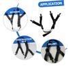 Adjustable Y-Shaped Safety Helmet Strap with Chin Guard, Black view 4