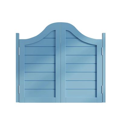 Zhixubah Blue Wood Cafe Saloon Swing Door, W108 x H100 cm