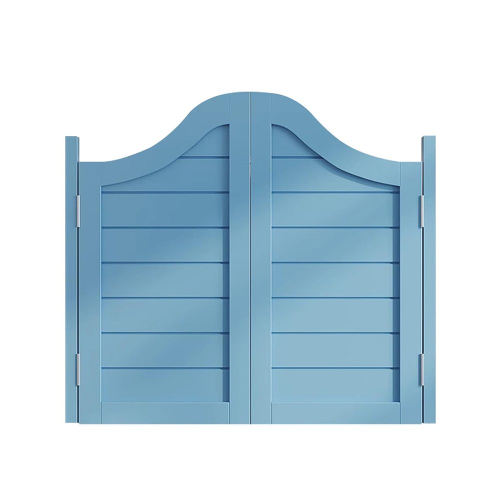 Zhixubah Blue Wood Cafe Saloon Swing Door, W108 x H100 cm