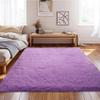 CUIMEI Shaggy Bedroom Runner Rug 180 x 300 cm, Purple view 2